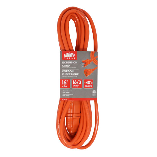 Summit ST80122 16 foot 16/3 Gauge All-Weather Extension Cord