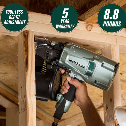 Metabo HPT NV83A5 3-1/4 inch Coil Framing Nailer