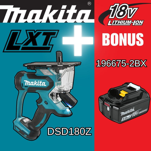 Makita DSD180Z 18V LXT Cordless Drywall Cutter (Tool Only)