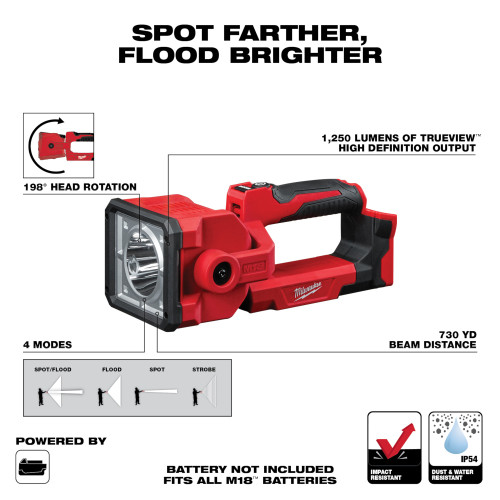 Milwaukee 2354-20 M18 LED Search Light (Tool Only)