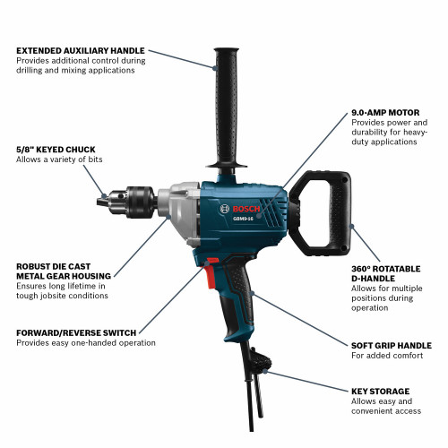 Bosch GBM9-16 Corded 5/8 inch Drill Mixer
