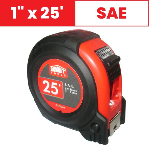Summit ST20040 1inch x 25 foot SAE Tape Measure