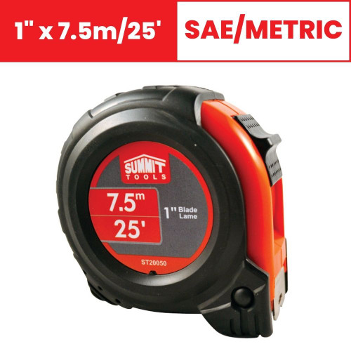 Summit ST20050 1 inch x 7.5m / 25 ft Metric/SAE Tape Measure