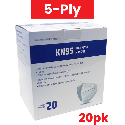 Summit ST70060KN95 5-Ply Face Masks - 20pk