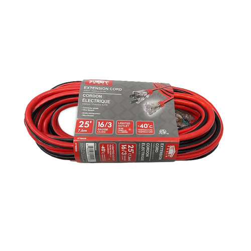 Summit ST80020 25 ft 16/3 Gauge All-Weather Extension Cord with Lighted End