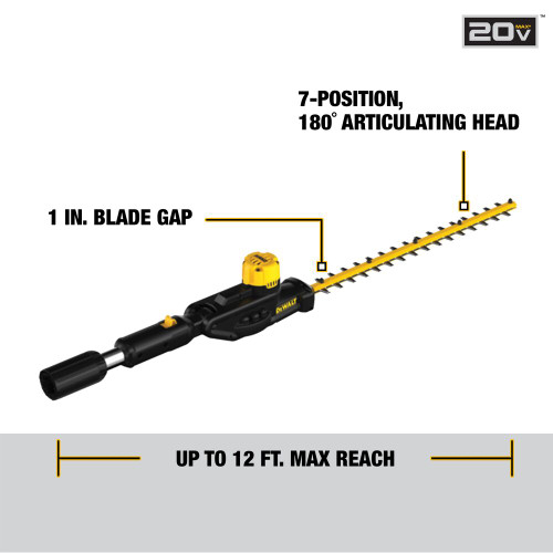 DeWalt DCPH820B 20V MAX 22 inch Cordless Pole Hedge Trimmer (Tool Only)
