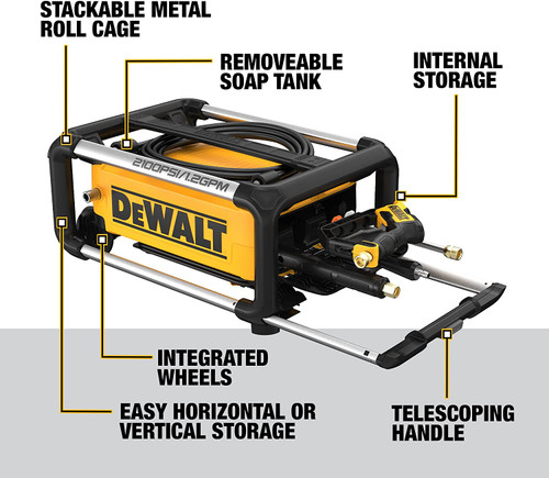 DeWalt DWPW2100 13 AMP 2100 PSI 1.2 GPM Electric Pressure Washer