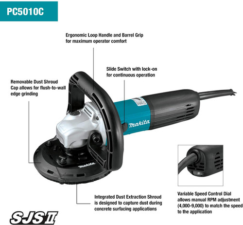 Makita PC5010C 5 Inch Concrete Planer