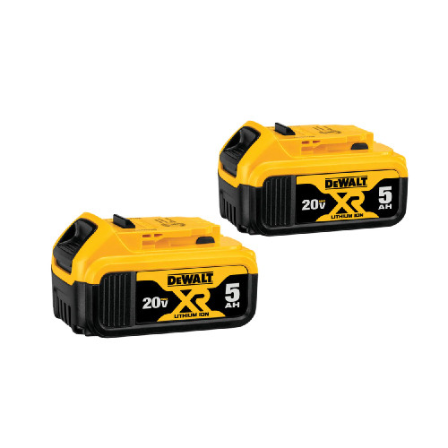 DeWalt DCB205-2 20V MAX XR Premium 5.0 Ah Li-Ion Batteries - 2pk