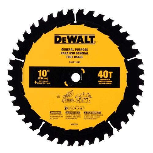 DeWalt DWA11040 10 Inch 40T Segmented Mitre Saw Blade