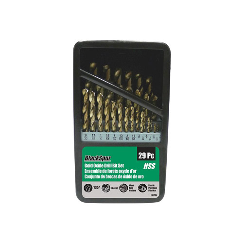 BlackSpur 29Pc Gold Oxide Drill Bit Set