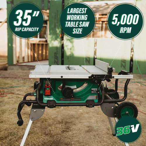 Metabo HPT C3610DRJQ4M 36V MultiVolt 10 Inch Portable Brushless Table Saw (Tool Only)