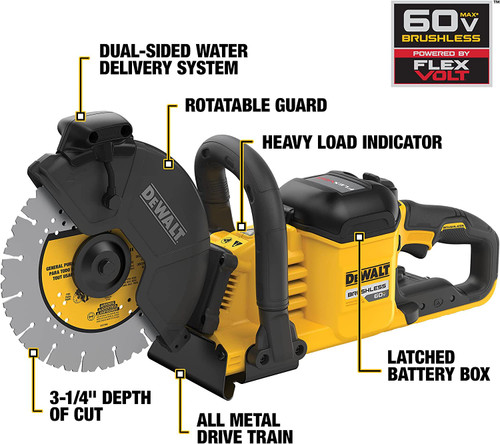 DeWalt DCS692X2 FLEXVOLT 60V MAX Brushless Cordless 9 inch Cut Off Saw Kit