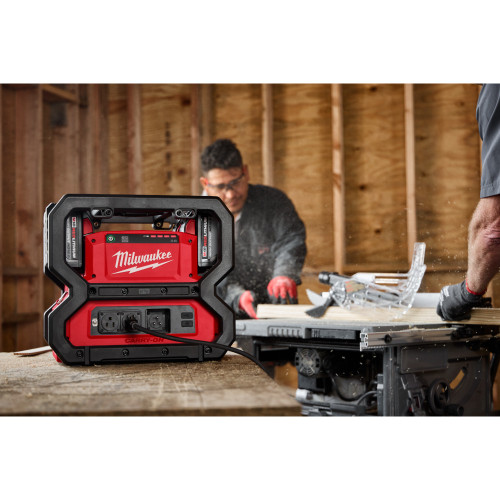 Milwaukee 2845-20 M18 CARRY-ON 3600W/1800W Power Supply powering work equipment (Tool Only)