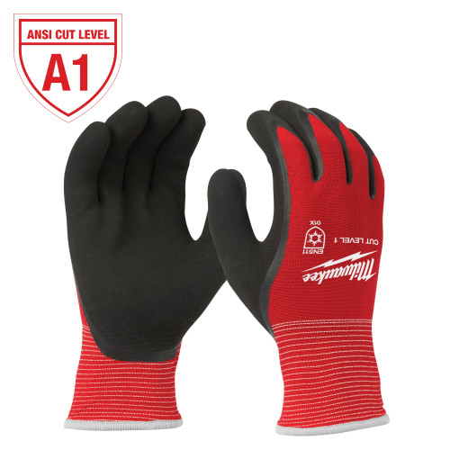 Milwaukee 48-22-8912 Red Latex Insulated Winter Dipped Work Gloves - Large