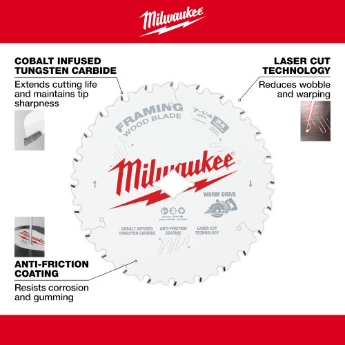 Milwaukee 48-41-0726 7-1/4 inch 40T Framing Circular Saw Blade