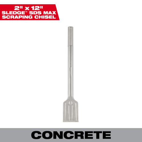 Milwaukee 48-62-4089 2 inch x 12 inch SDS MAX SLEDGE Scraping Chisel