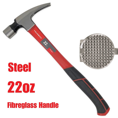 Truwerx 10024 22oz Steel Framing Hammer with Fibreglass Handle