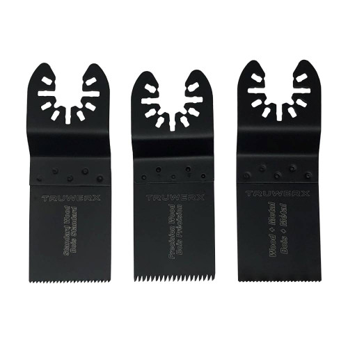 Truwerx 44060 3-Piece 1-3/8 inch Flush Cut Blade Set
