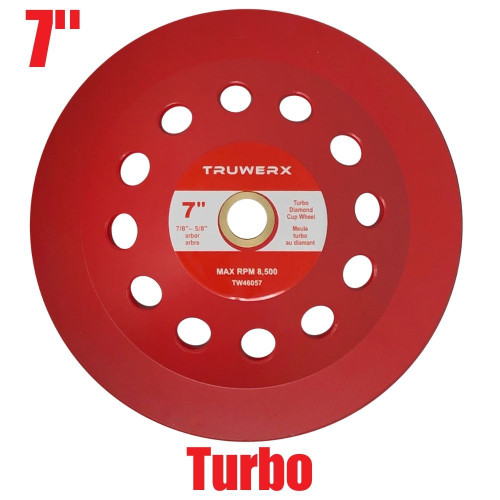 Truwerx 46057 7 Inch Turbo Diamond Cup Wheel
