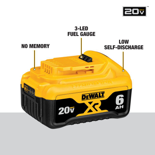 DeWalt DCB206 20V Max Premium XR 6.0Ah Lithium Ion Battery Pack