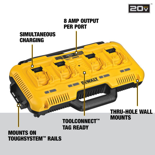 DeWalt DCB104 Multiport Simultaneous Fast Charger