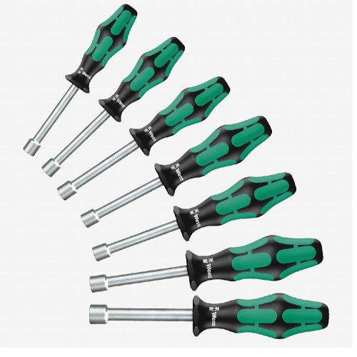Wera 05345230001 7pc 395 HO/7 SM SAE Hollow Shaft Nut Driver Set