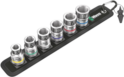 Wera 05003995001 Belt C 1 Zyklop 7pc 1/2 inch Socket Set - Metric