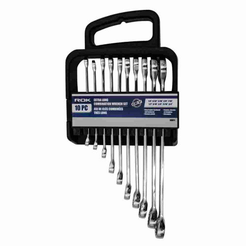 ROK 68011 5pc Extra Long Combination Wrench Set