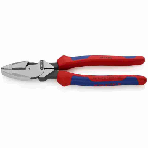 Knipex 9-1/2 inch High Leverage Comfort Combination Pliers looking at pliers on slight angle