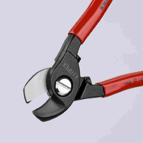 Knipex 9511165SBA 6-1/2 inch Cable Shears open jaw showing cutting edge