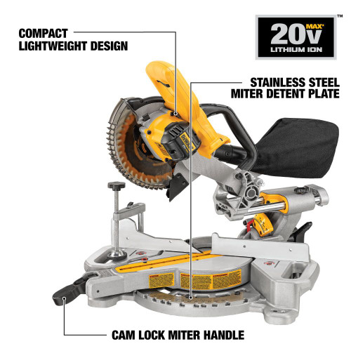 DeWalt DCS361B 20V MAX 7 1/4 inch Sliding Miter Saw (Tool Only)