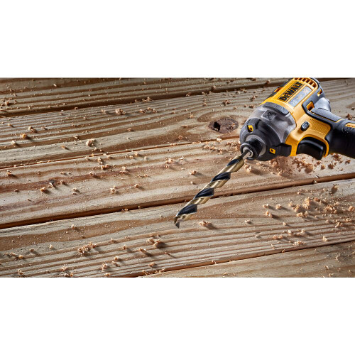 DeWalt 9/64 inch Black  and Gold IMPACT READY Hex Shank Metal Drill Bit