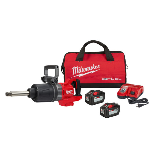 Milwaukee 2869-22HD M18 FUEL Cordless Brushless D-Handle Extended Anvil High Torque 1 inch Impact Wrench Kit
