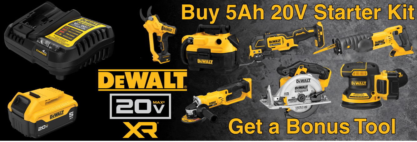DeWalt 20V XR Starter Kit Bonus