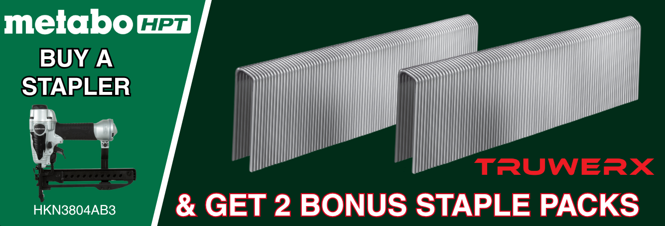 Buy a Metabo Stapler & Get 2 Free Bonus Staple Packs