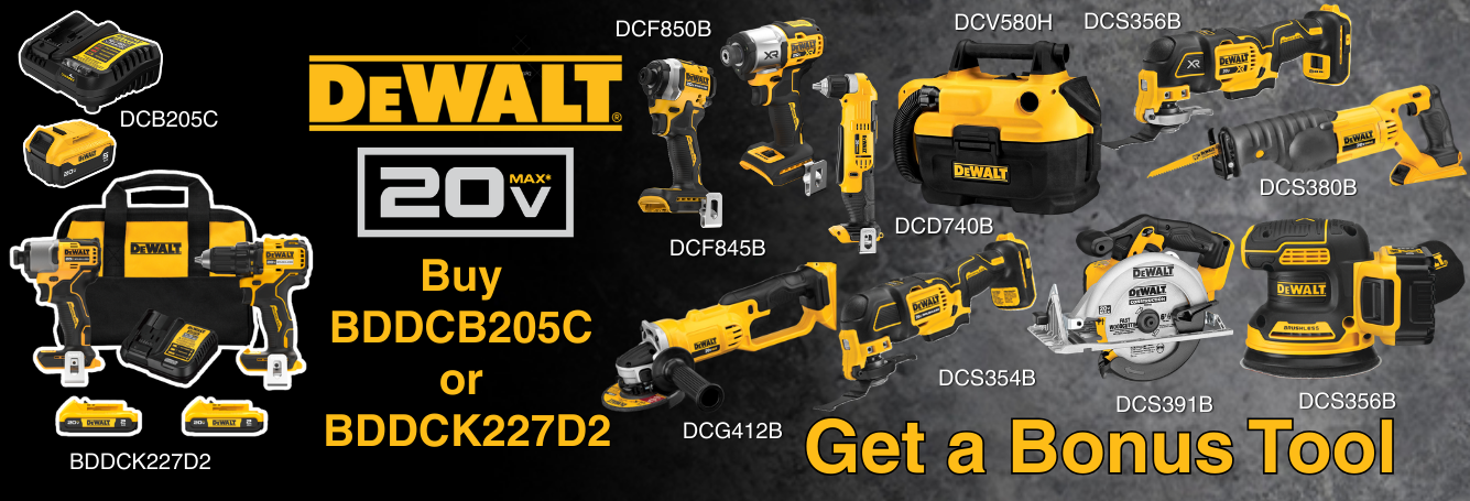 DeWalt 2OV Power Tool + Bonus 18V Power Tool