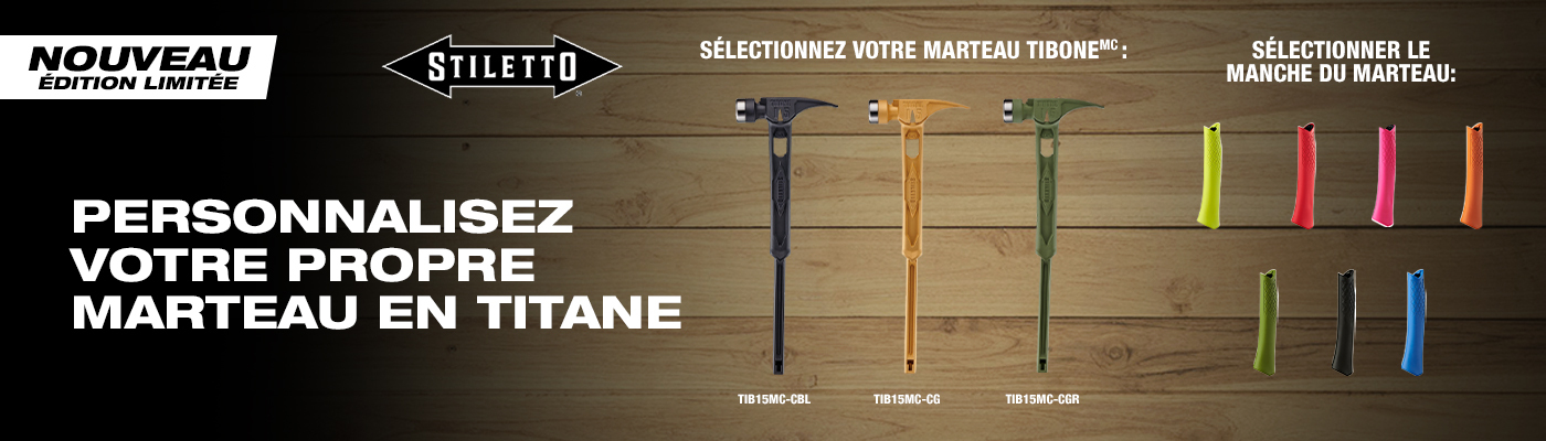 Customizer Your Own Stiletto TIBONE Hammer!