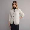 Women's Aran Honeycomb Cardigan - Natural White