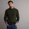 Men's Traditional Donegal Tweed Roll Neck Sweater - Green