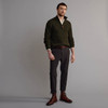 Men's Donegal Tweed Half Zip Sweater - Graphite