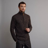 Men's Donegal Tweed Half Zip Sweater - Graphite