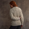 Women's Honeycomb Handknit Crew Neck Sweater - Oatmeal