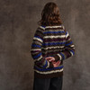 Women's Striped Handknit Cardigan - Skyline, Back Detail