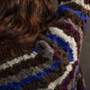 Women's Striped Handknit Cardigan - Skyline, Sleeve