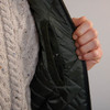 Men's Traditional Tweed Gilet - Forest Moss, Lining Detail
