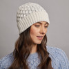 Women's Aran Beanie - Natural White