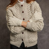 Women's Aran Handknit Gloves - Natural White