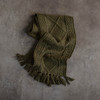 Women's Handknit Aran Scarf - Green