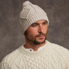 Men's Aran Handknit Hat - Oatmeal